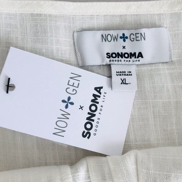 New! Linen Spaghetti Strap Ivory Strappy Cami Boho Summer Top - Picture 11 of 12